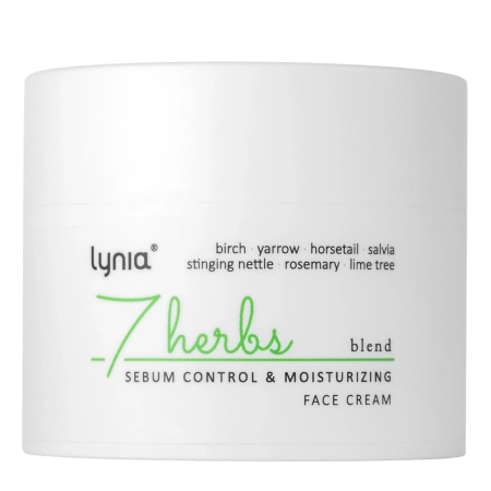 Lynia - Зволожувальний крем для регуляції секреції себуму - 7 Herbs - Sebum Control, Moisturizing - 50ml