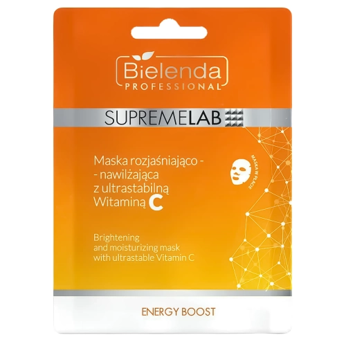 Bielenda Professional - Supremelab - Energy Boost - Освітлювально-зволожувальна маска з ультрастабільним вітаміном C - 1шт