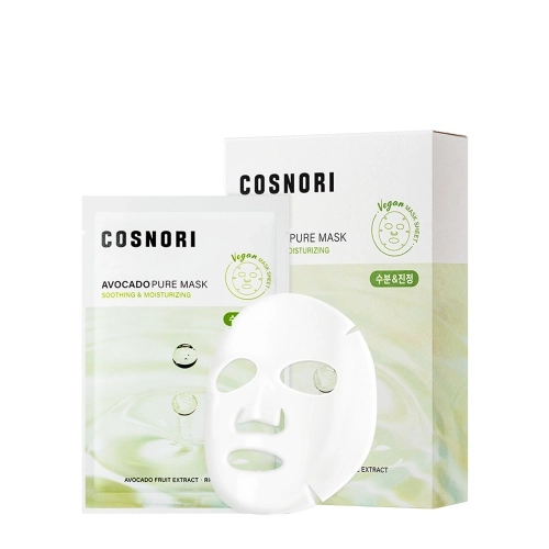 Cosnori - Avocado Pure Mask Set - Набор питательных тканевых масок для лица - 10x24ml