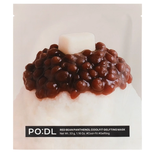 PO:DL - Red Bean Panthenol Coolfit Gelfting Mask - Успокаивающая гелевая маска для лица - 1шт/33g