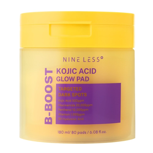 Nine Less - B-Boost Kojic Acid Glow Toner Pad - Пэды для лица с койевой кислотой - 80шт./180ml