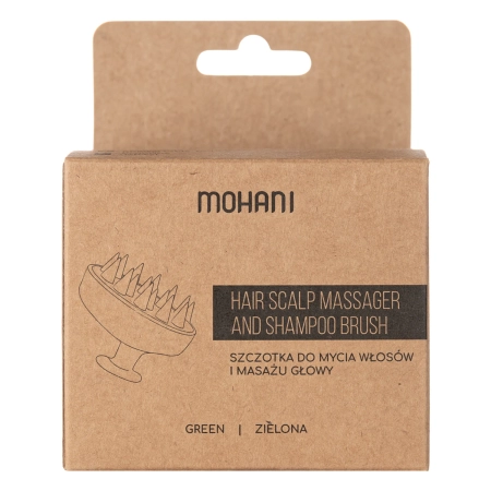 Mohani - Щітка для миття волосся та масажу голови - Зелена