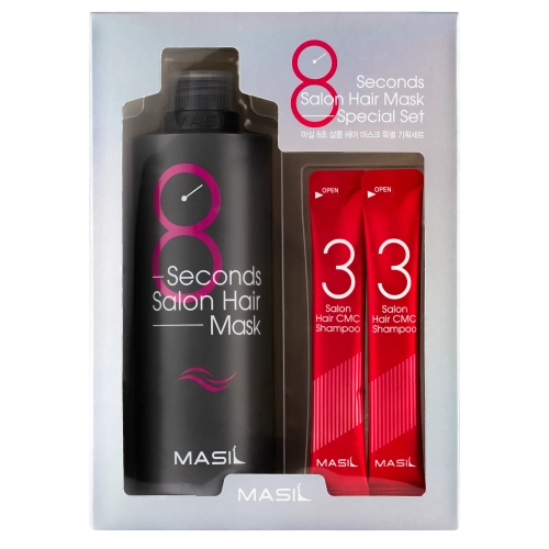 Masil - 8 Seconds Salon Hair Mask Set - Набор для ухода за волосами: шампунь и маска - 350ml