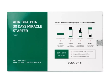 Some By Mi - AHA BHA PHA 30 Days Miracle Starter - Набор средств с кислотами AHA, BHA и PHA