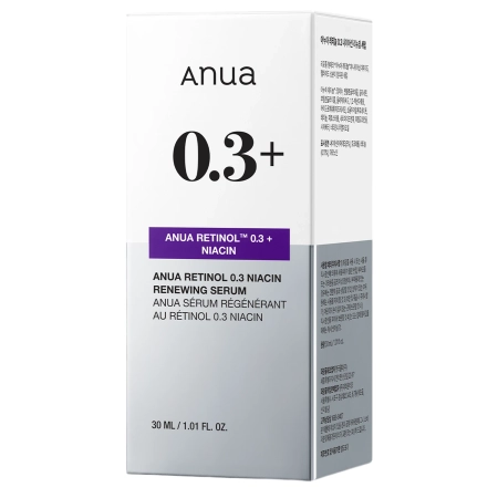 Anua - Nano Retinol 0,3% + Niacin Renewing Serum - Разглаживающая и осветляющая сыворотка с ретинолом - 30ml