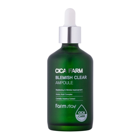 Farmstay - Cica Farm Blemish Clear Ampoule - Заспокійлива ампула для обличчя з центеллою азіатською - 100ml
