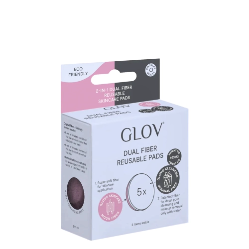 Glov - Dual Fiber Reusable Skincare Pads - Багаторазові диски для демакіяжу - Pink - 5шт