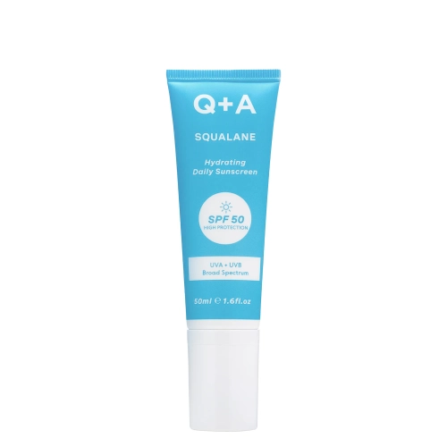 Q+A - Squalane SPF50 Hydrating Facial Sunscreen - Зволожувальний сонцезахисний крем для обличчя зі скваланом - 50ml
