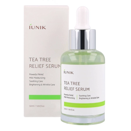 iUNIK - Tea Tree Relief Serum - Сироватка для проблемної шкіри з гідролатом чайного дерева - 50ml