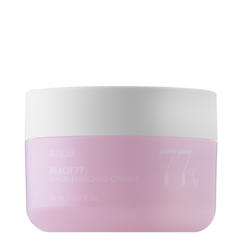 Anua - Peach 77% Niacin Enriched Cream - Увлажняющий крем для лица с экстрактом персика 77% - 50ml