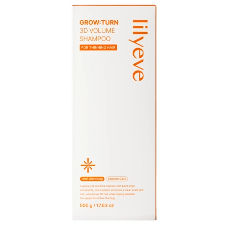 lilyeve - Grow Turn 3D Volume Shampoo - Зміцнювальний шампунь для волосся та шкіри голови - 500g