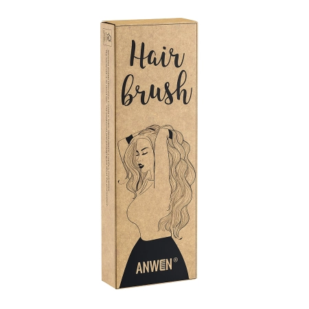 Anwen - Дерев'яна щітка для волосся з фіолетовими зубчиками - Hairbrush