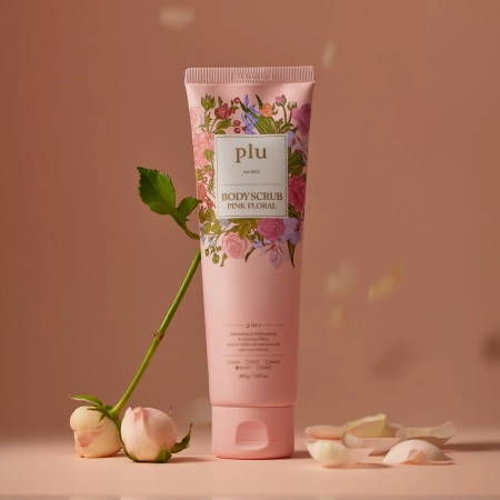 plu - Body Scrub - Пилинг для тела - Pink Floral - 200g