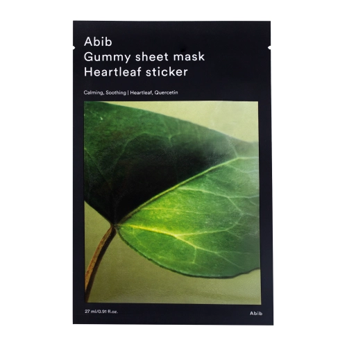 Abib - Gummy Sheet Mask Heartleaf Sticker - Зволожувальна тканинна маска для проблемної шкіри - 27ml