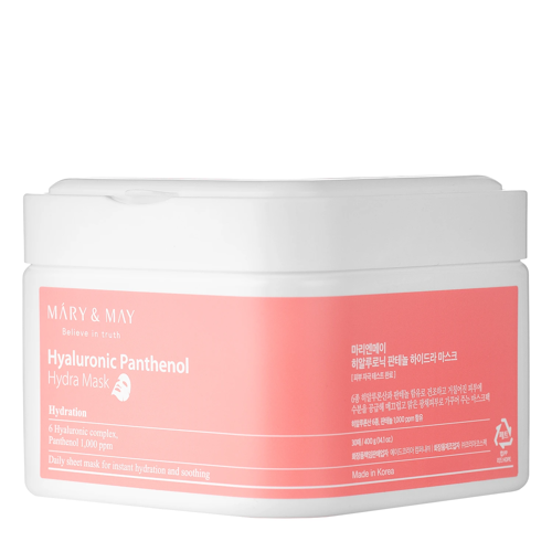 Mary&May - Hyaluronic Panthenol Hydra Mask - Набір зволожувальних масок для обличчя - 30шт.