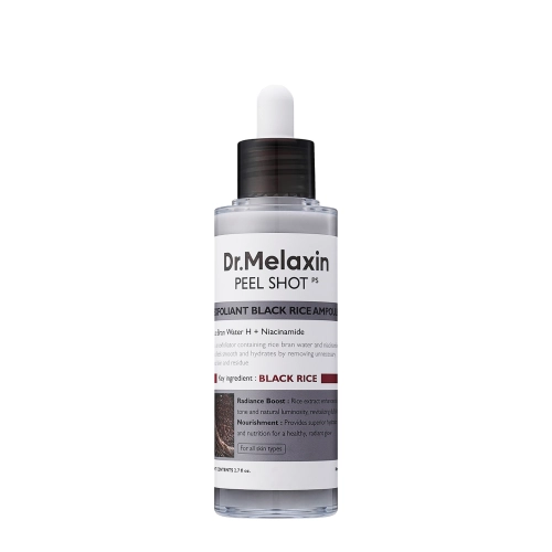 Dr.Melaxin - Peel Shot Exfoliating Black Rice Ampoule - Відлущувальна ампула з водою рисових висівок - 80ml