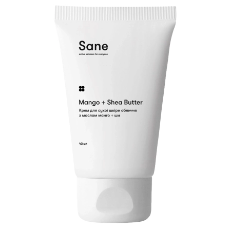 Sane - Mango + Shea Butter - Крем для сухої шкіри з олією манго та ши - 40ml