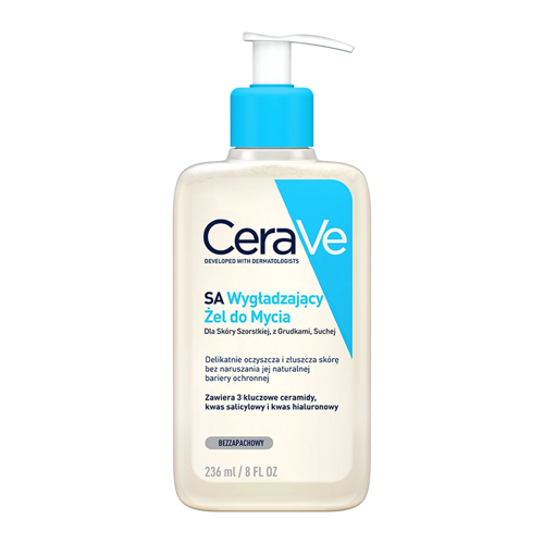 CeraVe - SA Smoothing Cleanser - Помʼякшувальний очищувальний гель для сухої, загрубілої та нерівної шкіри - 236ml