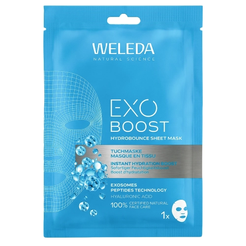 WELEDA - Exo Boost Hydrobounce Sheet Mask - Зволожувальна тканинна маска з гіалуроновою кислотою - 1шт/20ml