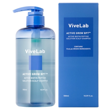 ViveLab - Active Biotin Peptide Solution Scalp Shampoo - Зміцнювальний шампунь для шкіри голови - 550ml