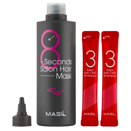 Masil - 8 Seconds Salon Hair Mask Set - Набор для ухода за волосами: шампунь и маска - 350ml