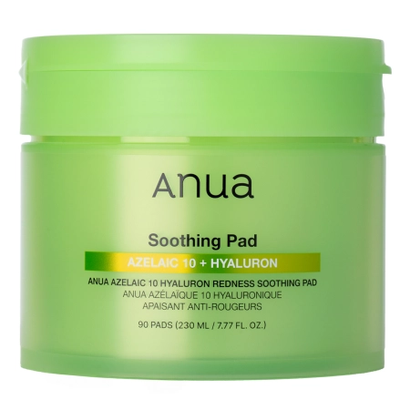 Anua - Azelaic 10+ Hyaluron Redness Soothing Pad - Заспокійливі педи для обличчя - 230ml/90шт.