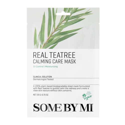 Some By Mi - Заспокійлива тканинна маска з екстрактом чайного дерева - Real Teatree Calming Care Mask - 20g