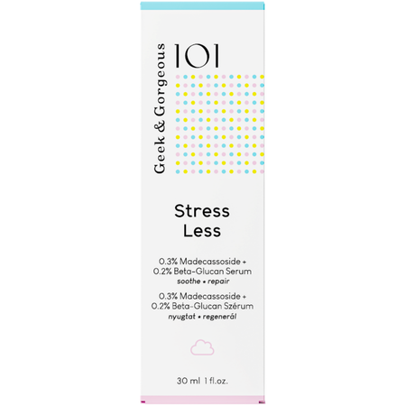 Geek & Gorgeous - Гель-сыворотка с бета-глюканом и мадекассосидом - 0.5% - Stress Less Beta Glukan + Madecassoside - 0.5% - 30ml