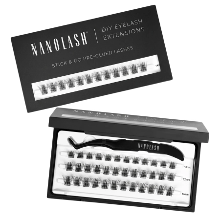 Nanolash - Stick & Go Pre-Glued Lashes - Пучковые ресницы на самоклеящейся основе - Harmony - 1 упаковка