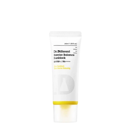 Dr.Different - Barrier Balance Sunblock SPF50+ PA++++ - Мінеральний сонцезахисний крем для обличчя - 40ml