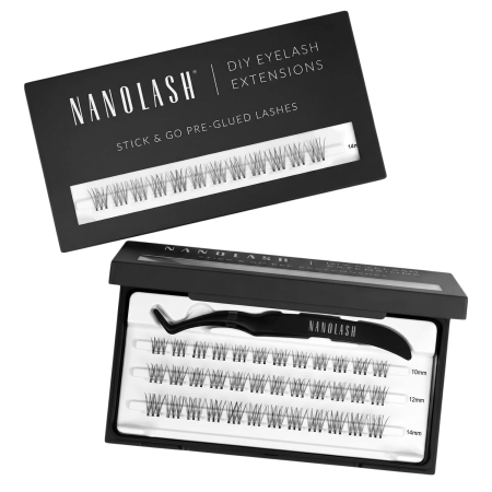 Nanolash - Stick & Go Pre-Glued Lashes - Пучковые ресницы на самоклеящейся основе - Innocent - 1 упаковка