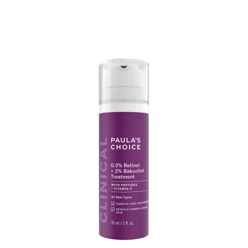 Paula's Choice - Clinical - 0.3% Retinol + 2% Bakuchiol Treatment - Сироватка для обличчя з ретинолом 0.3% та бакучиолом 2% - 30ml