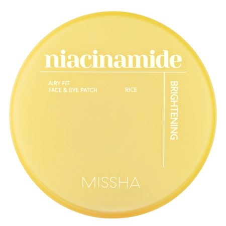 Missha - Airy Fit Niacinamide Brightening Face & Eye Patch - Осветляющие гидрогелевые патчи с ниацинамидом - 60шт