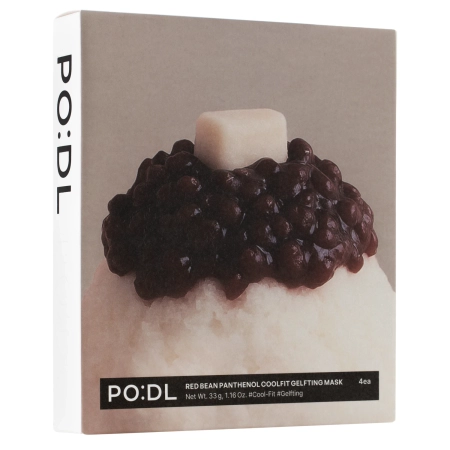 PO:DL - Red Bean Panthenol Coolfit Gelfting Mask Set - Набір заспокійливих гідрогелевих масок для обличчя - 4x33g