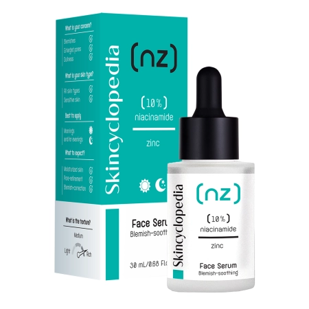 Skincyclopedia - Face Serum 10% Niacinamide + 1% Zinc - Концентрована сироватка проти висипань - 30ml