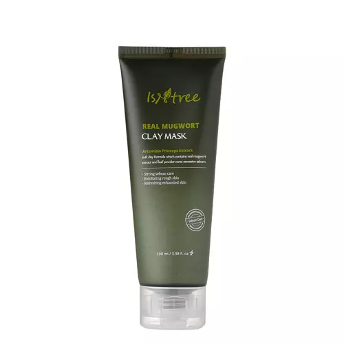 Isntree - Real Mugwort Calming Clay Mask - Заспокійлива глиняна маска з ектрактом полину - 100ml
