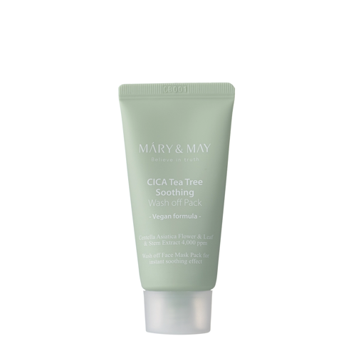 Mary&May - Vegan CICA TeaTree Soothing Wash off Pack - Глиняная маска - 30g