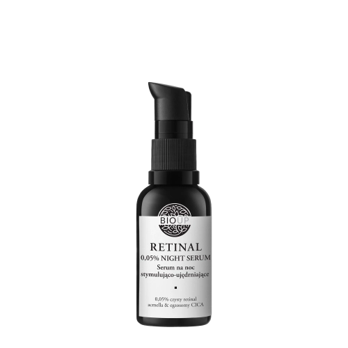 Bioup - RETINAL - Стимулювальна та зміцнювальна сироватка з ретиналем 0,05%, акмелою та екзосомами CICA - 30ml