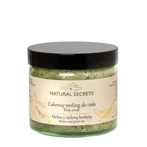 Natural Secrets - Цукровий скраб - Освіжаюча диня з зеленим чаєм - 250ml