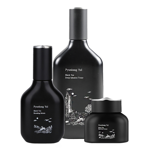Pyunkang Yul - Black Tea Line Gift Set - Набор антивозрастных средств для лица - 130ml+45ml+60ml