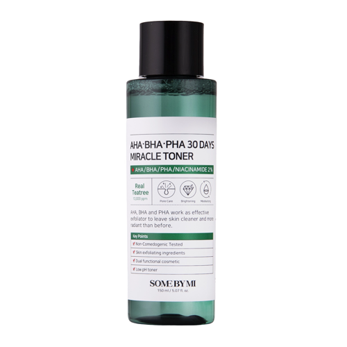 Some By Mi - AHA BHA PHA 30 Days Miracle Toner - Очищувальний тонік з AHA, BHA і PHA кислотами - 150ml