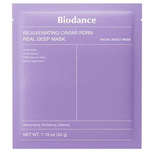 Biodance - Rejuvenating Caviar PDRN Real Deep Mask - Коллагеновая маска для лица с PDRN - 1шт/34g