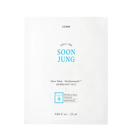 Etude House - Soon Jung Panthensoside Sheet Mask - Успокаивающая тканевая маска для лица - 25ml