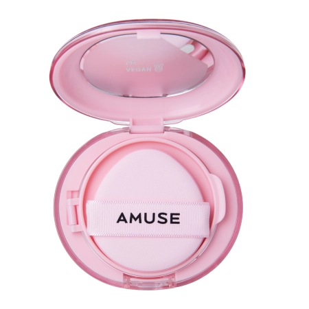 Amuse - Dew Power Vegan Cushion - Веганский тональный кушон с сияющим финишем - 02 Healthy - 15g