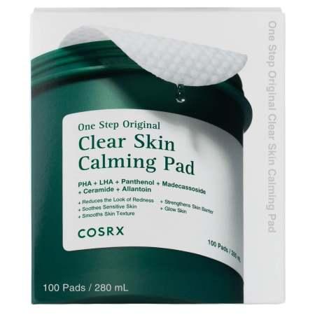 COSRX - One Step Original Clear Skin Calming Pad - Успокаивающие очищающие пэды для проблемной кожи - 280ml/100шт