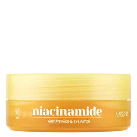Missha - Airy Fit Niacinamide Brightening Face & Eye Patch - Осветляющие гидрогелевые патчи с ниацинамидом - 60шт