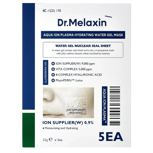 Dr.Melaxin - Aqua Ion Plasma Hydrating Water Gel Mask - Увлажняющая маска-гель для лица - 5x25g