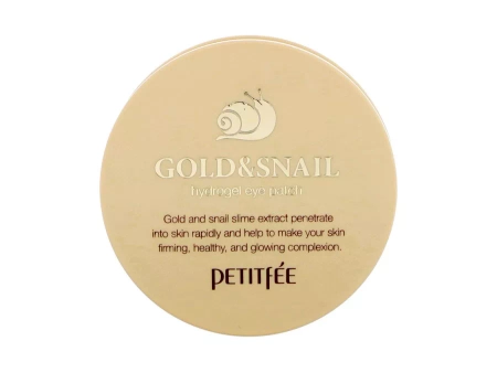 PETITFEE - Gold & Snail Hydrogel Eye Patch - Гідрогелеві патчі з натуральним золотом та есенцією зі слизу равлика