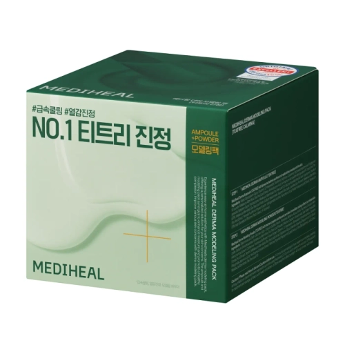 Mediheal - Derma Modeling Pack Teatree Calming 2 Step - Успокаивающий набор для ухода за лицом - 28g + 2ml