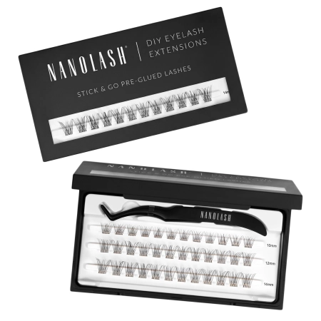 Nanolash - Stick & Go Pre-Glued Lashes - Пучкові вії на самоклейній основі - Classy - 1 упаковка